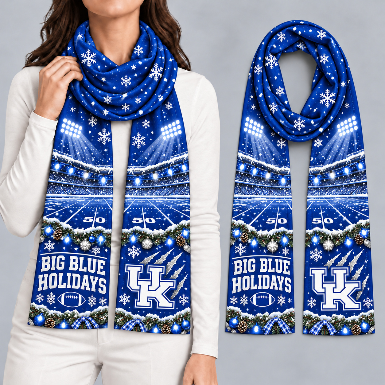 Kentucky Wildcats Women Christmas Scarf