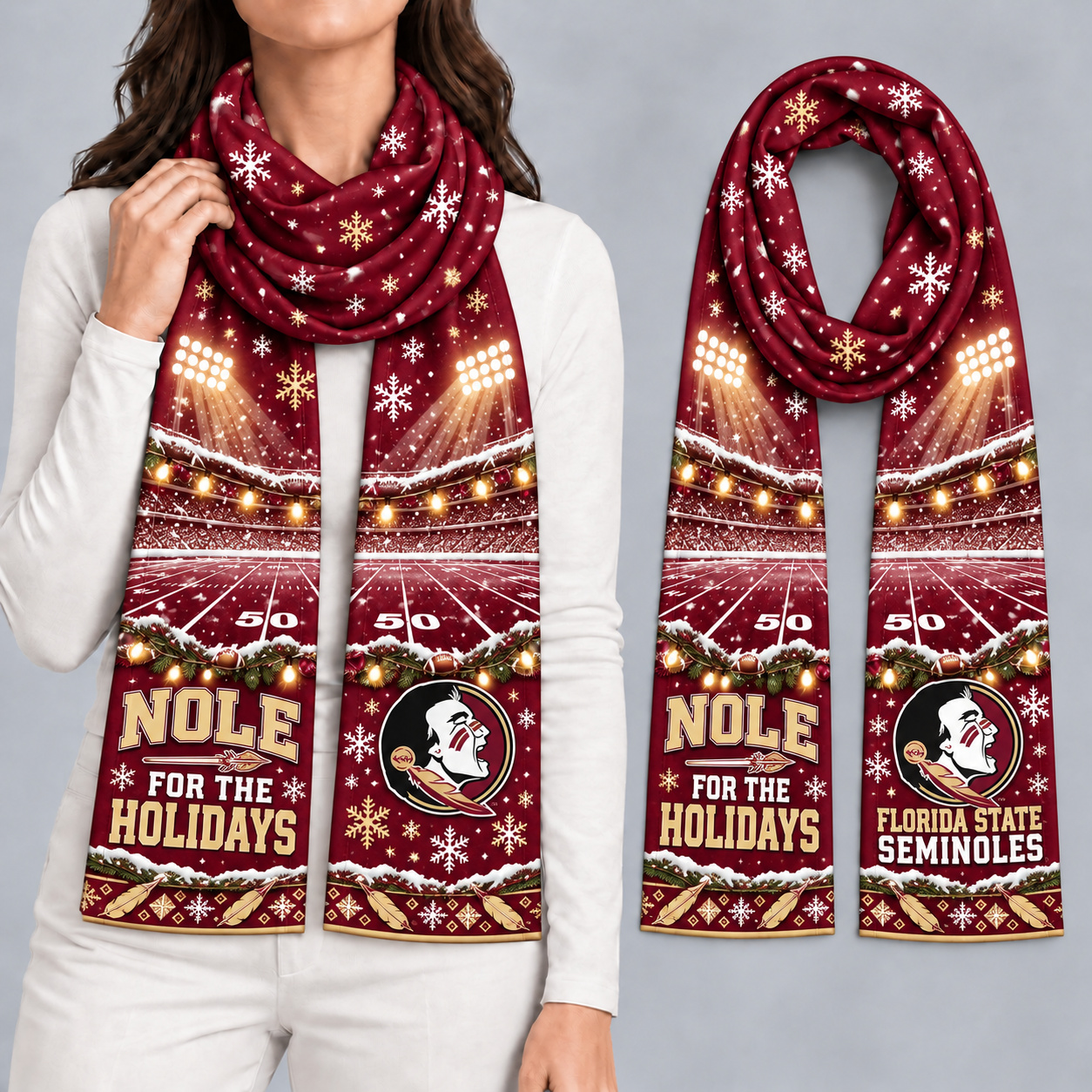Florida State Seminoles Women Christmas Scarf