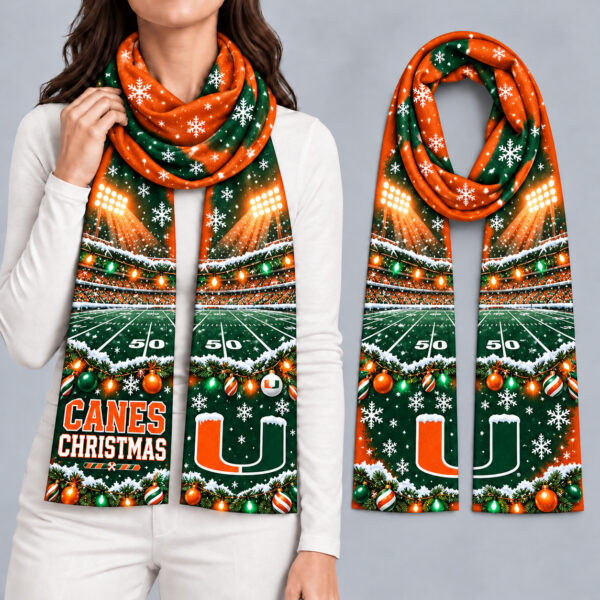 Miami Hurricanes Women Christmas Scarf