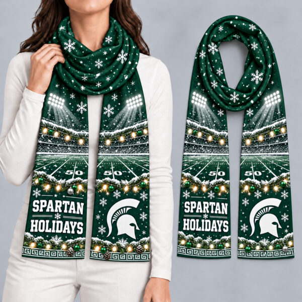 Michigan State Spartans Women Christmas Scarf