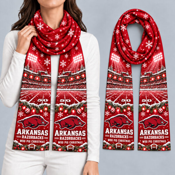 Arkansas Razorbacks Women Christmas Scarf