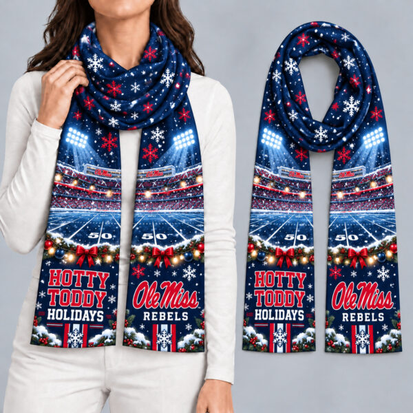 Ole Miss Rebels Women Christmas Scarf
