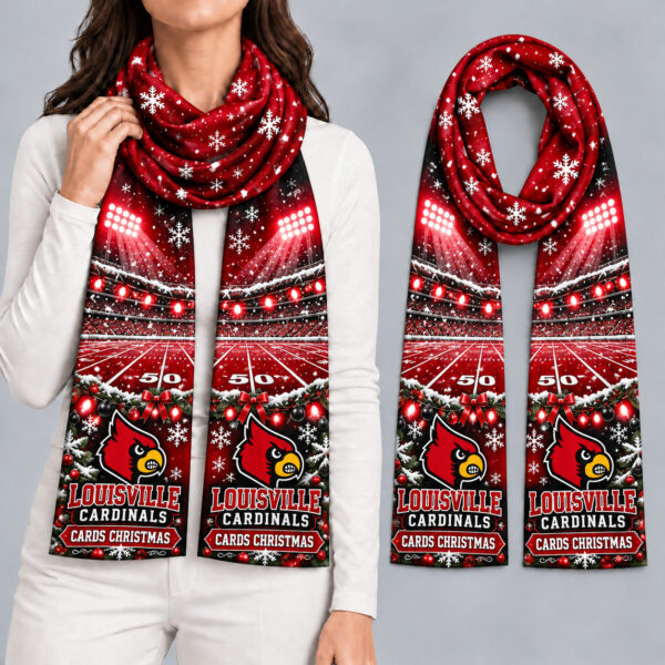 Louisville Cardinals Women Christmas Scarf