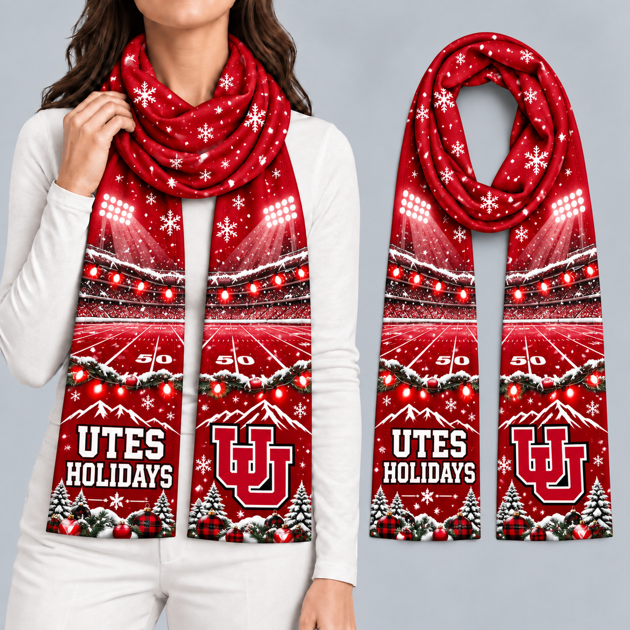 Utah Utes Women Christmas Scarf