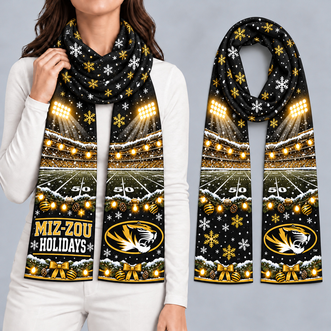 Missouri Tigers Women Christmas Scarf