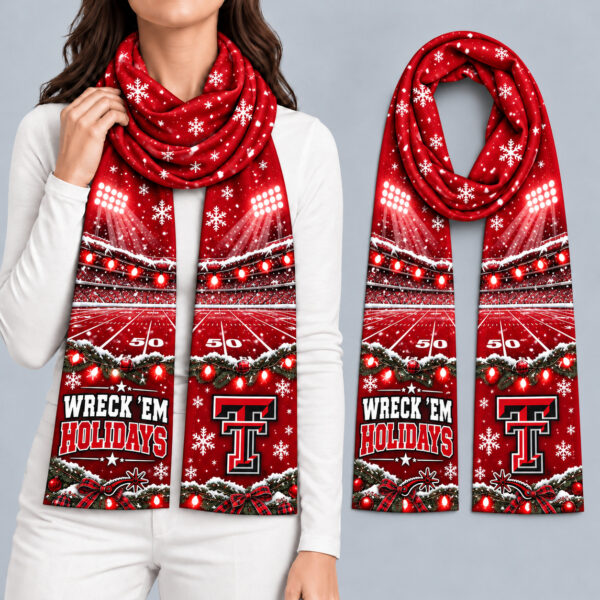 Texas Tech Red Raiders Women Christmas Scarf