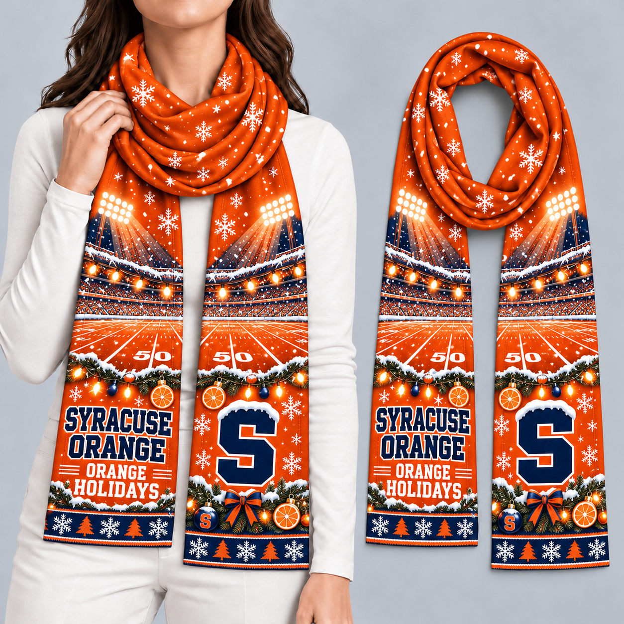 Syracuse Orange Women Christmas Scarf