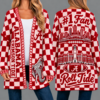 Alabama Crimson Tide Football Checkered Knitted Cardigan