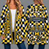 Michigan Wolverines Football Checkered Knitted Cardigan