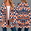 Auburn Tigers Football Checkered Knitted Cardigan