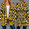 Iowa Hawkeyes Football Checkered Knitted Cardigan