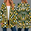 Baylor Bears Football Checkered Knitted Cardigan