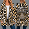 Army Black Knights Football Checkered Knitted Cardigan