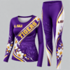 LSU Tigers Football Team Women's Long Sleeve Shirt & Leggings Set
