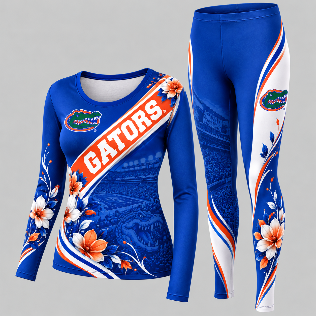 Florida Gators Football Team Women's Long Sleeve Shirt & Leggings Set
