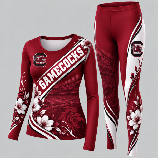 South Carolina Gamecocks Football Team Women's Long Sleeve Shirt & Leggings Set