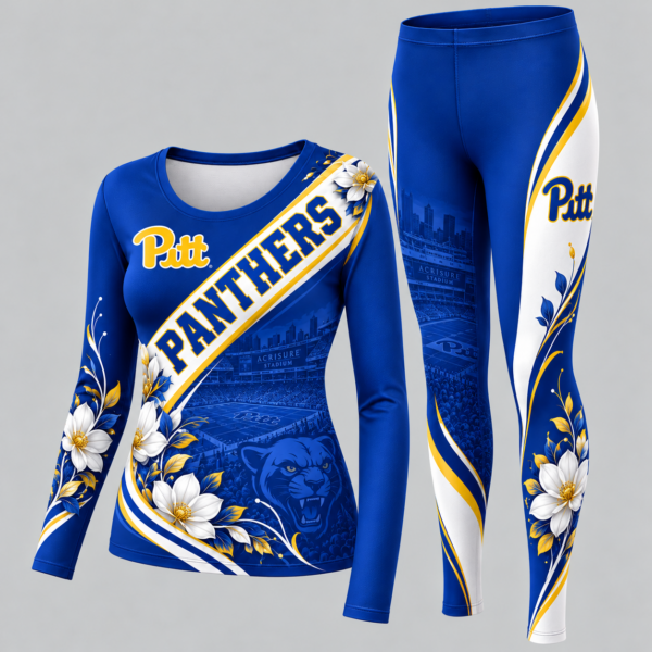 Pittsburgh Panthers Football Team Women's Long Sleeve Shirt & Leggings Set