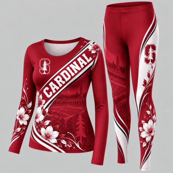 Stanford Cardinal Football Team Women's Long Sleeve Shirt & Leggings Set