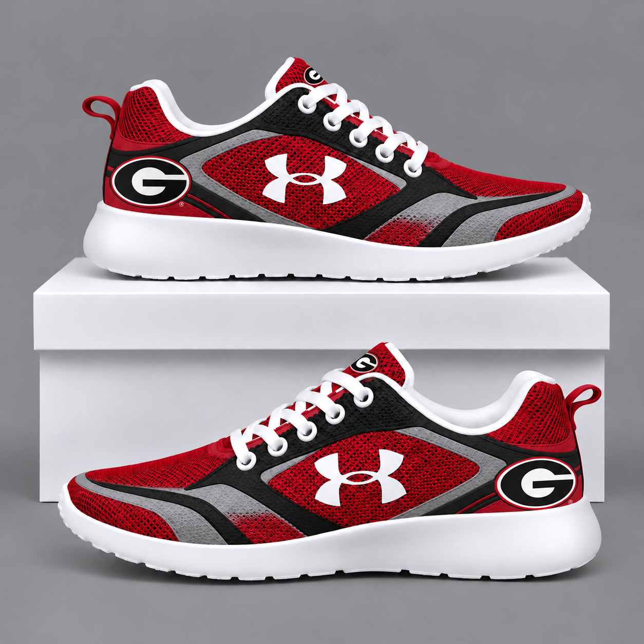 Georgia Bulldogs Football Team Logo Running Sneakers