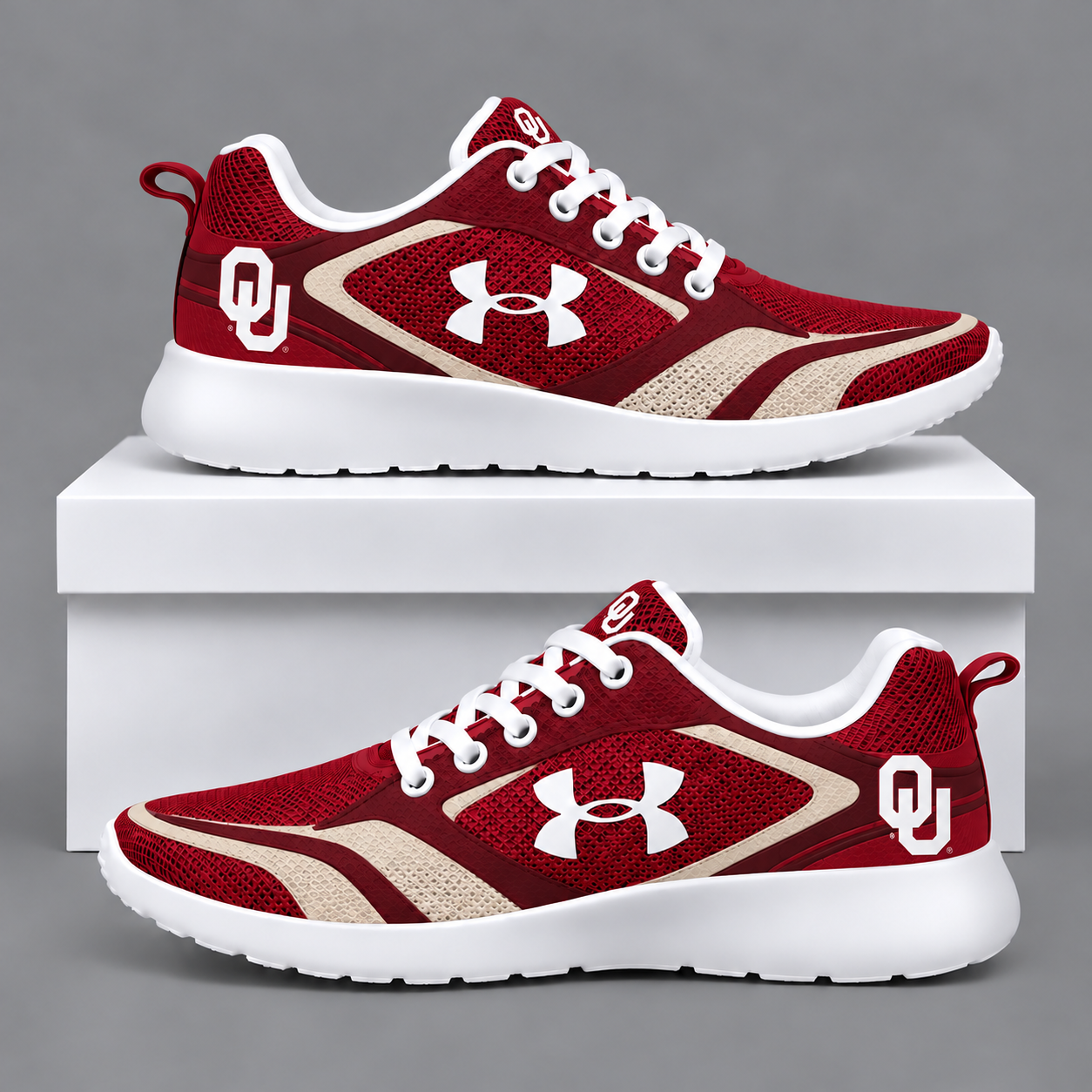 Oklahoma Sooners Football Team Logo Running Sneakers