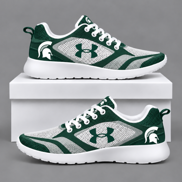 Michigan State Spartans Football Team Logo Running Sneakers