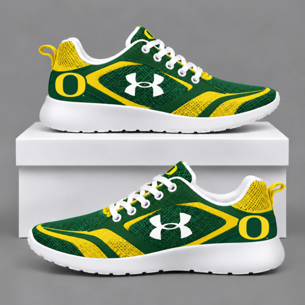 Oregon Ducks Football Team Logo Running Sneakers