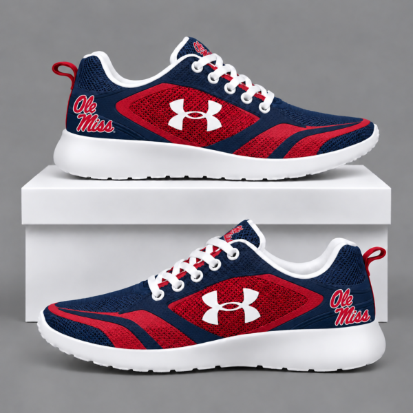 Ole Miss Rebels Football Team Logo Running Sneakers