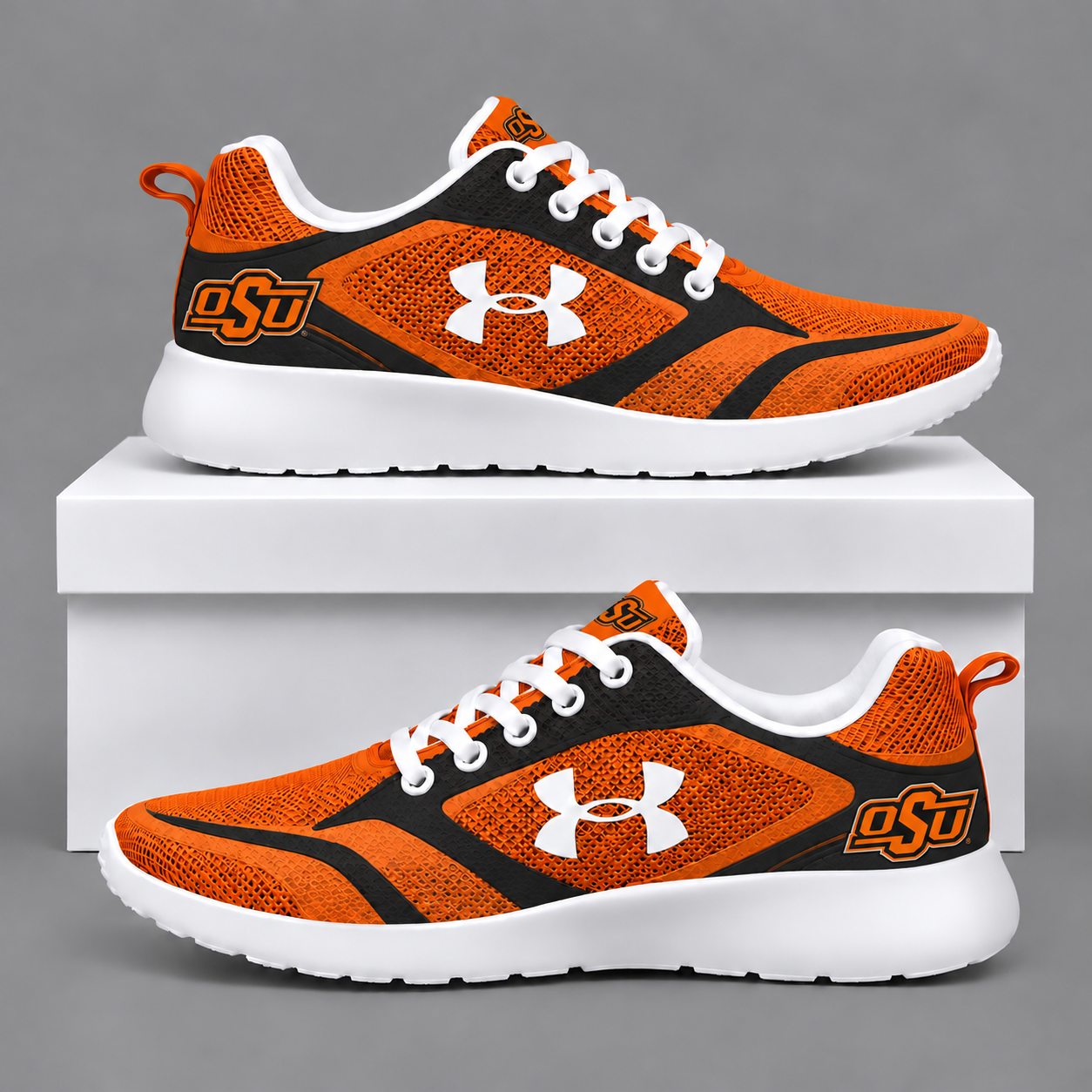 Oklahoma State Cowboys Football Team Logo Running Sneakers
