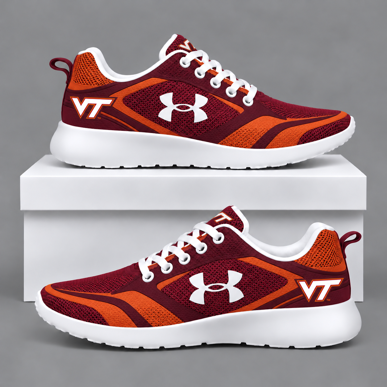 Virginia Tech Hokies Football Team Logo Running Sneakers