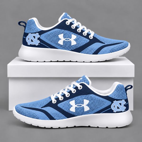 North Carolina Tar Heels Football Team Logo Running Sneakers