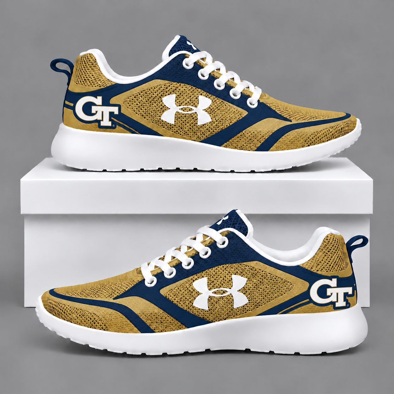 Georgia Tech Yellow Jackets Football Team Logo Running Sneakers