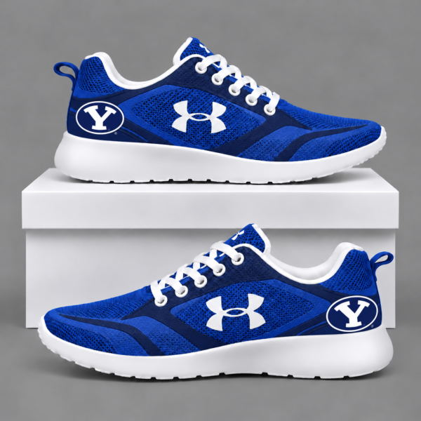 BYU Cougars Football Team Logo Running Sneakers