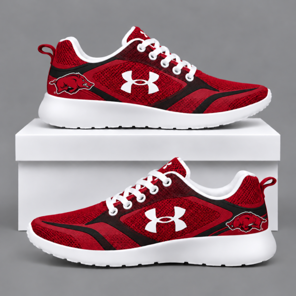 Arkansas Razorbacks Football Team Logo Running Sneakers