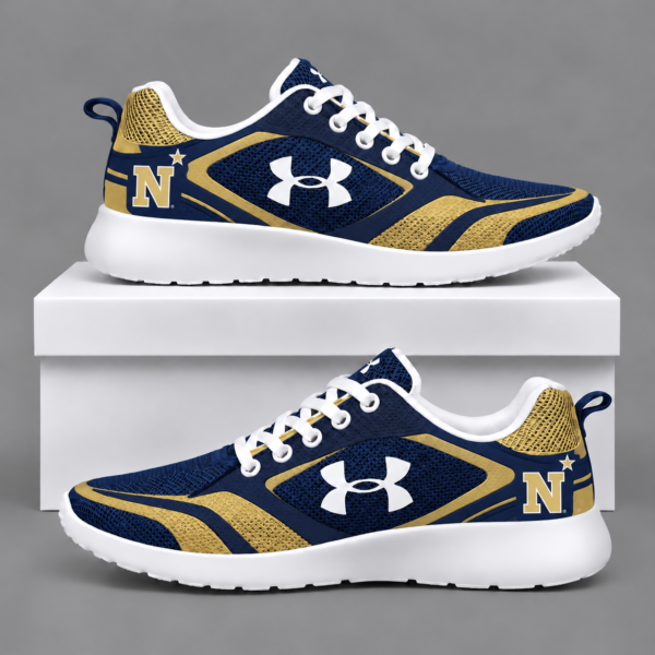 Navy Midshipmen Football Team Logo Running Sneakers