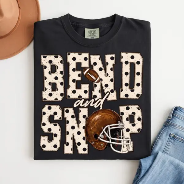 Polka Dot Bend and Snap Football T-Shirt for Die Hard Fans