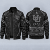 Utah Utes Black Camo Salute to Service Bomber Jacket – Military-Inspired Football Fan Zip-Up Jacket