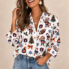 Auburn Tigers Christmas Button-Up Shirt – Festive Football Fan Holiday Long Sleeve Shirt