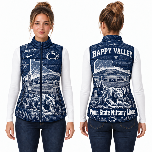 Penn State Nittany Lions Chirstmas Sleeveless Puffer Vest
