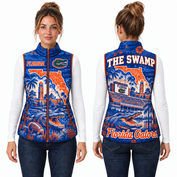 Florida Gators Chirstmas Sleeveless Puffer Vest