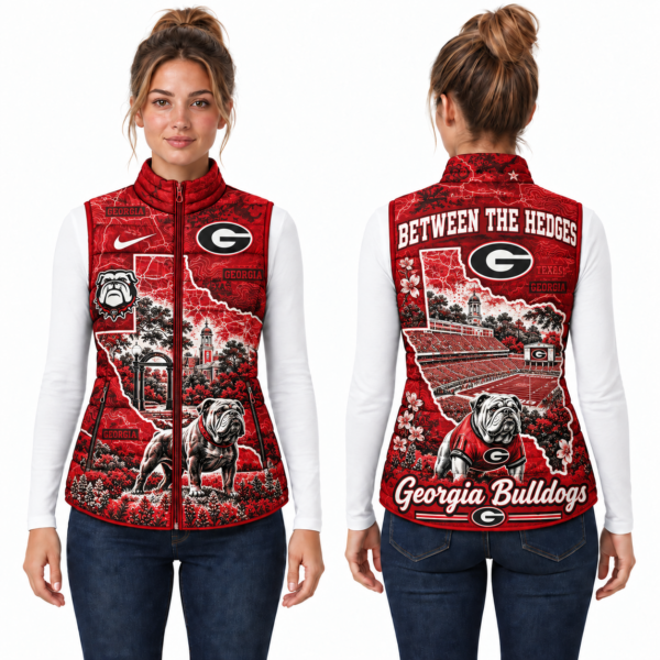 Georgia Bulldogs Chirstmas Sleeveless Puffer Vest