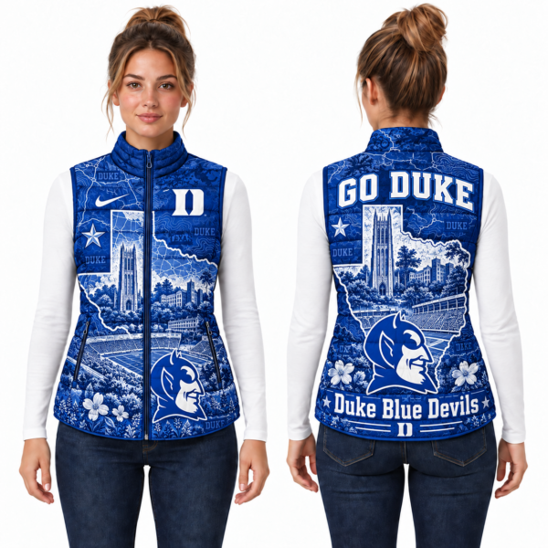 Duke Blue Devils Chirstmas Sleeveless Puffer Vest