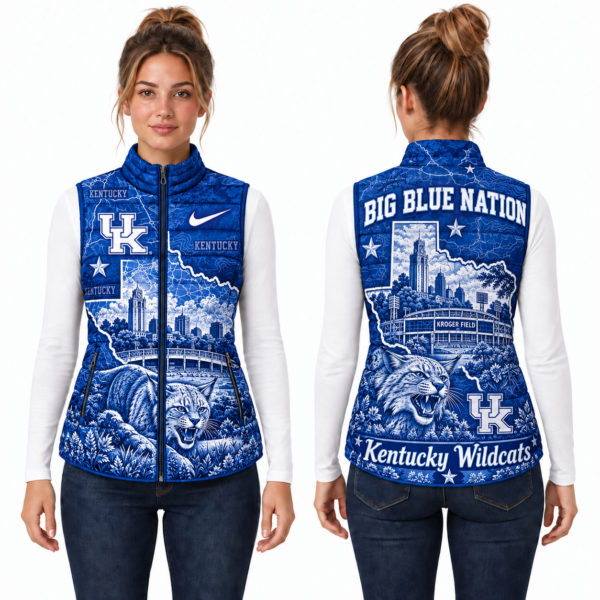 Kentucky Wildcats Chirstmas Sleeveless Puffer Vest