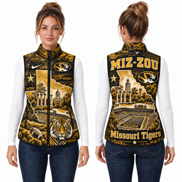 Missouri Tigers Chirstmas Sleeveless Puffer Vest