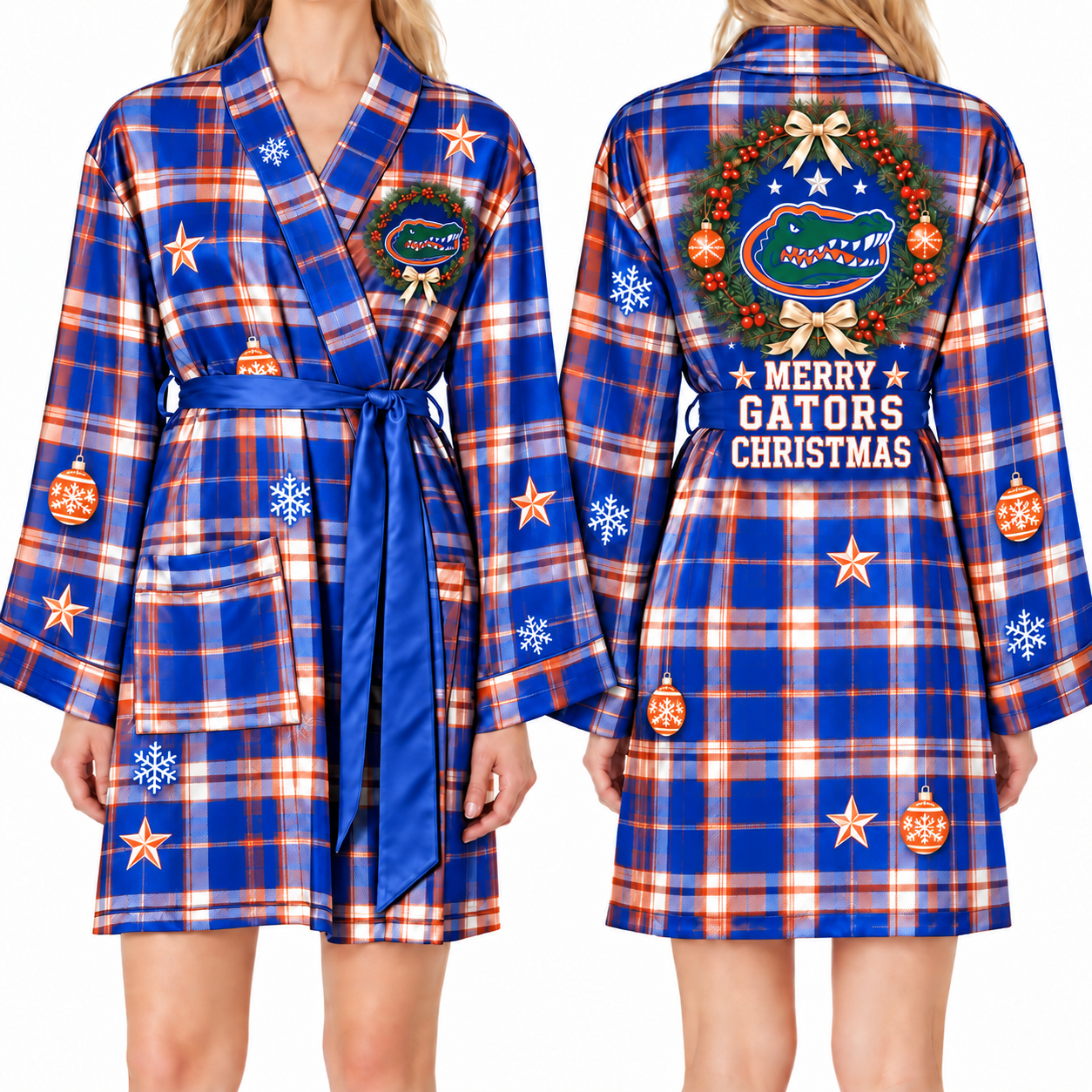 Florida Gators Chirstmas Relaxed-Fit Satin Sleep Robe