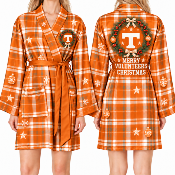Tennessee Volunteers Chirstmas Relaxed-Fit Satin Sleep Robe