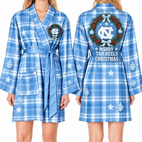 North Carolina Tar Heels Chirstmas Relaxed-Fit Satin Sleep Robe