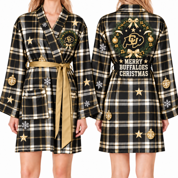 Colorado Buffaloes Chirstmas Relaxed-Fit Satin Sleep Robe