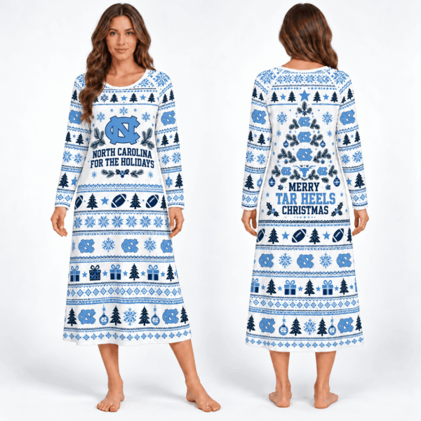North Carolina Tar Heels Long Sleeve Nightgowns
