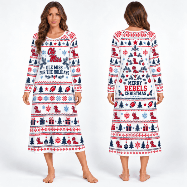 Ole Miss Rebels Long Sleeve Nightgowns