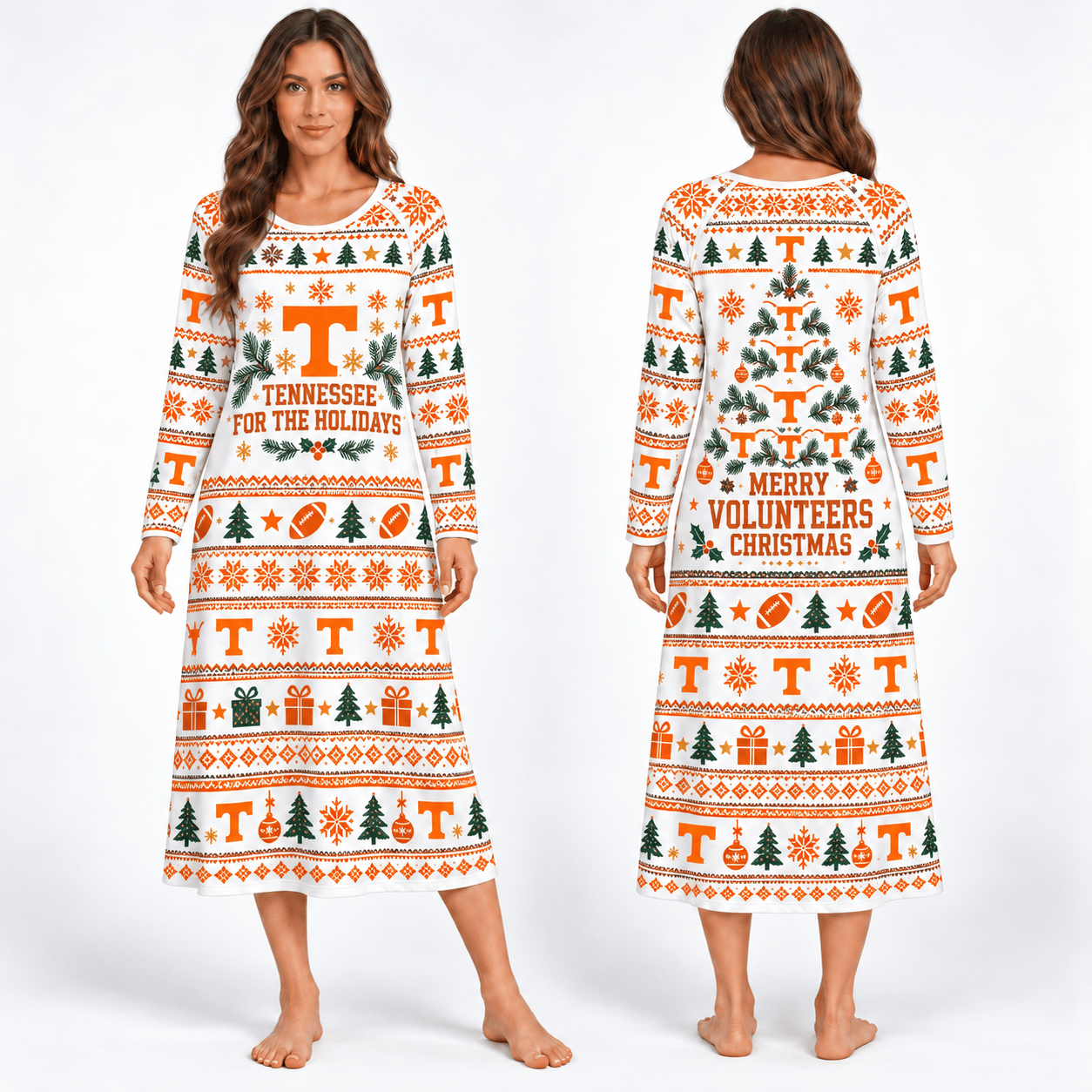 Tennessee Volunteers Long Sleeve Nightgowns